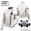 ☆2024春夏【DEGNER】FR24SJ-7 レディースレザージャケット LADIES' MESH JACKET ワッペン デグナー 革ジャン やぎ革 プロテ...