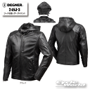 ☆正規品【DEGNER】24SJ-3 フード付きレザージャケット 羊革 ジャケット アウター デグナー 【バイク用品】