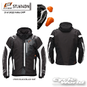 ☆【HYOD】STJ614DN《CROSS BLACK/BLACK KNIT》 ST-W SPEED PARKA D3O? テキスタイルジャケット ヒョウドウプロダクツ【バイク用品】