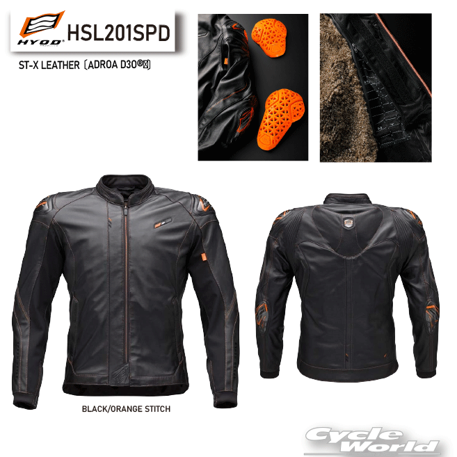 HYODHSL201SPDBLACK/ORANGE STITCHաST-X LEATHERADROA D3O??͡ס顡...