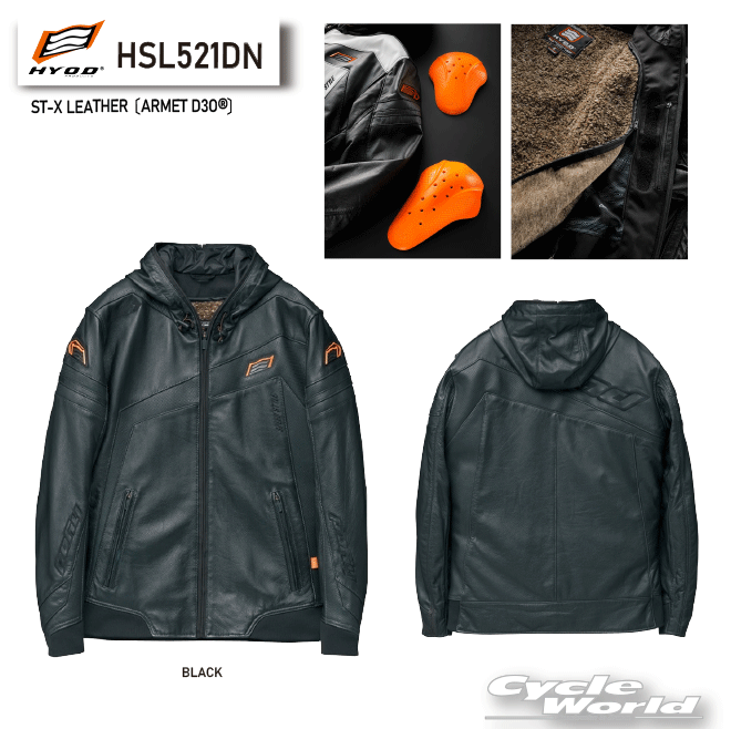 HYODHSL521DNBLACKST-X LEATHERADROA D3O??͡ס顡쥶㥱åȡҥ祦ɥץ...