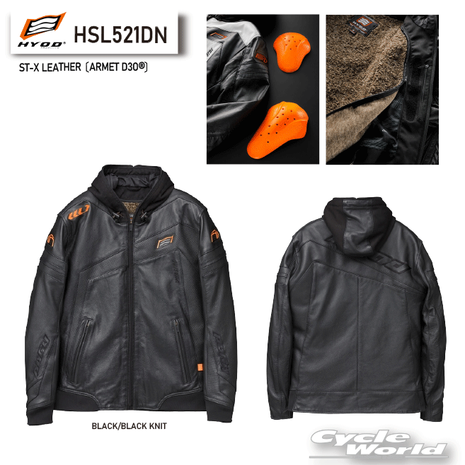 HYODHSL521DNBLACK/BLACK KNITST-X LEATHERADROA D3O??͡ס顡쥶...
