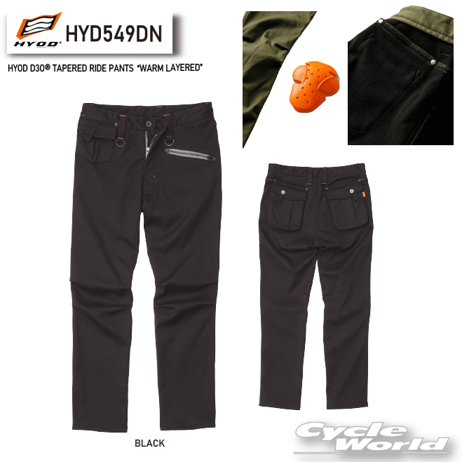 HYODHYD549DNHYOD D3O? TAPERED RIDE PANTSWARM LAYEREDɡBLACKաɨץ...