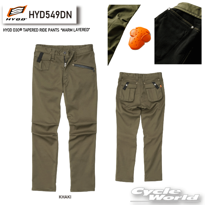 HYODHYD549DNHYOD D3O? TAPERED RIDE PANTSWARM LAYEREDɡKHAKIաɨץ...