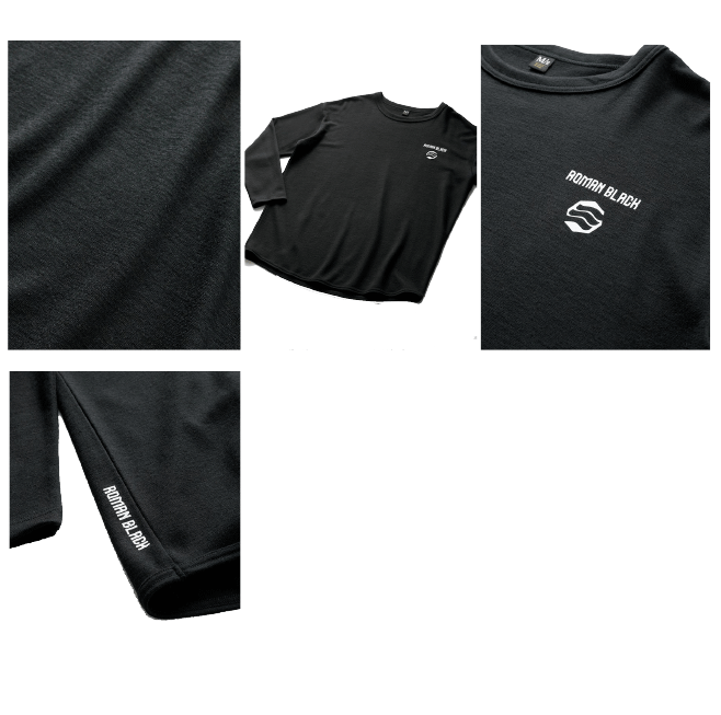 ☆【HYOD】RBA004　TECHWOOL LONG SLEEVE・CREST　ウール素材　日本製　MADE IN JAPAN　ロングスリーブ　長袖　Tシャツ　ヒョウドウプロダクツ【バイク用品】