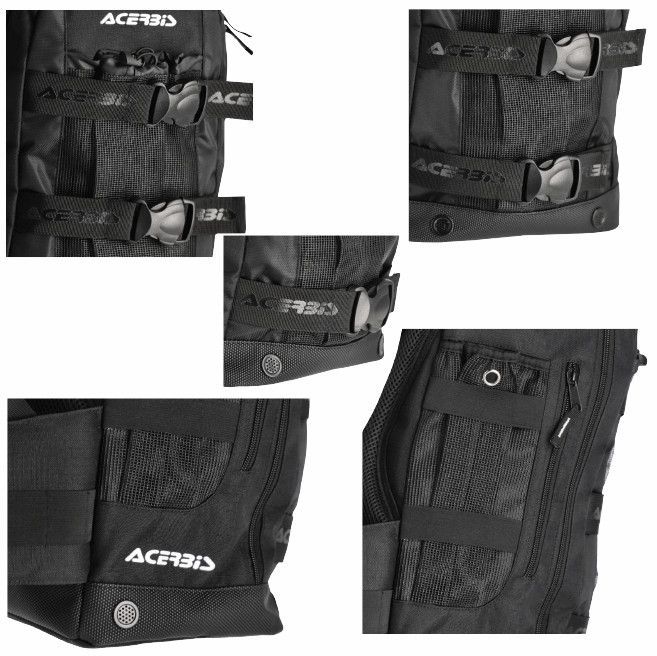 ☆【ROUGH&ROAD】AC-26012　SHADOW BACK PACK 2.0ACERBIS 　38L　アチェルビス　リュックサック　バックパック　ラフ＆ロード　ラフロ 　【バイク用品】