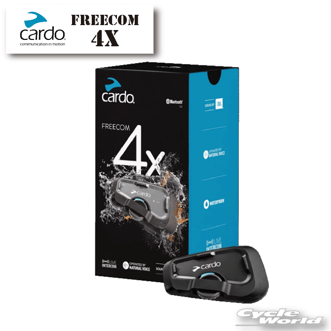 ☆【Cardo】FREECOM 4X 《メーカー保証2年》カルド　フリーコム　防水防塵　JBLインカム　ヘルメット用スピーカー 音楽 会話【バイク用品】 1