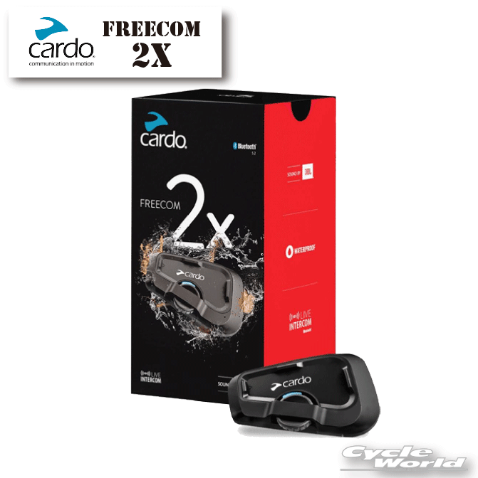 ☆【Cardo】 FREECOM 2X 《メーカー保証2年》カルド　フリーコム　防水防塵　JBL　インカム　ヘルメット用スピーカー 音楽 会話【バイク用品】