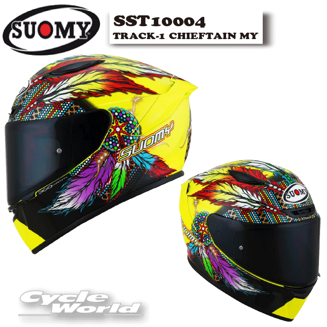 ☆【SUOMY】SST10004　TRACK-1 CHIEFTAIN MY　 チーフテン　フルフェイス　ヘルメット　SGマーク 公道走行　MFJ公認レースOK　スオーミー 　エトスデザイン　【バイク用品】