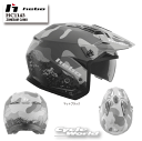 ☆【HEBO】《HC1143 ZONE5AIR CAMO マットブラック》 エボ トライアル ヘルメット 競技用公道走行不可 【バイク用品】