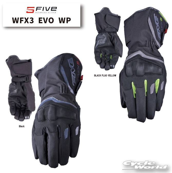 ☆正規品【Five】WFX3 EVO WP透湿防水　防寒　ウィンターグローブ　ナックルプロテクター　スマホタッチ　シティグローブ　ツーリンググローブ　WFX3エボ　ウォータープルーフ　ファイブ　FIVE【バイク用品】