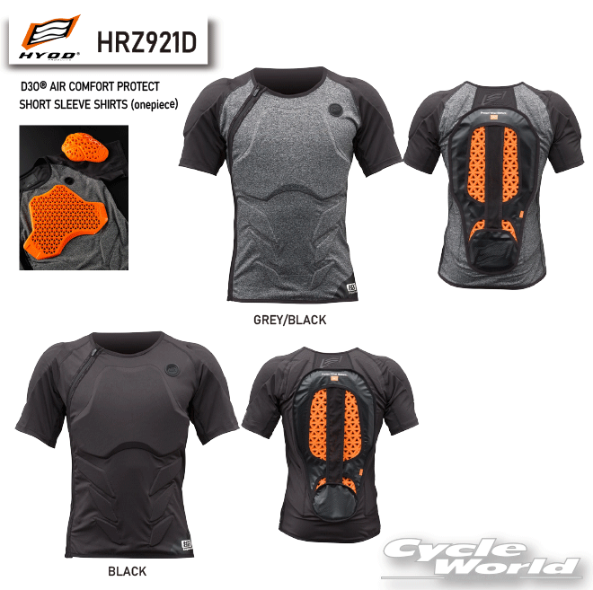☆【HYOD】HRZ921D D3O? AIR COMFORT PROTECT SHORT SLEEVE SHIRTS (onepiece)　チェスト　胸　バック　..
