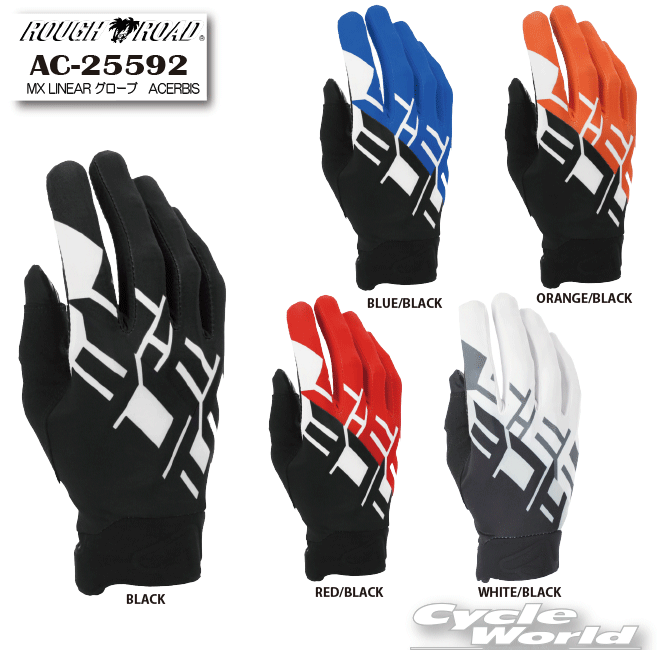 樂天商城 - ☆【ROUGH&ROAD】AC-25592　MX LINEAR グローブ　ACERBIS　アチェルビス　オフロード　モトクロス　手袋 　ラフ＆ロード　ラフアンドロード　ラフロ 【バイク用品】