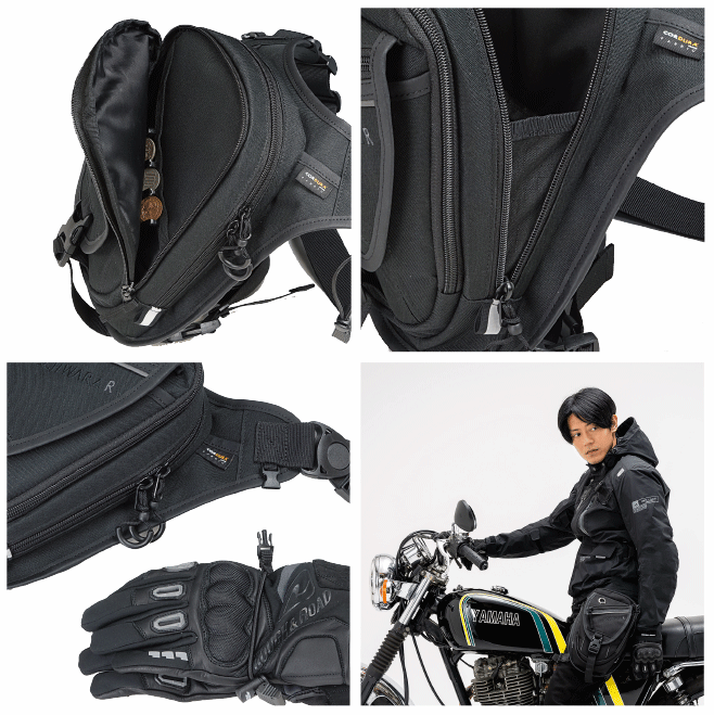 ☆【ROUGH&ROAD】RR9558　SCHWARZ R FCホルスター 　4リットル　シュバルツ　 カバ...