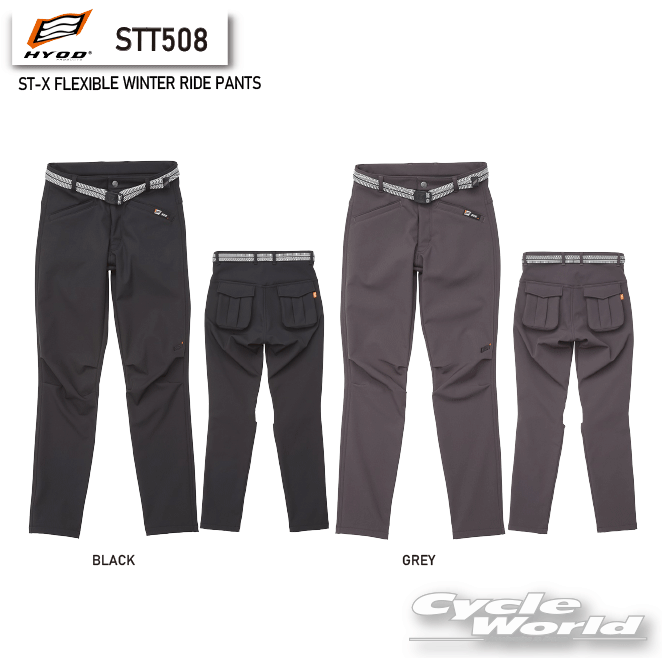 ☆【HYOD】STT508　ST-X FLEXIBLE WINTER RIDE PANTS　秋冬　膝　プロテクター　防風　保温　パンツ　ヒ..