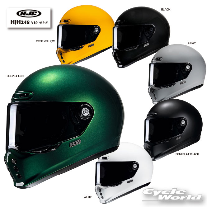 ☆*正規品【RS TAICHI】HJH248｜V10 ソリッド［6colors］ フルフェイス ヘルメット RSタイチ エイチジェーシー【RS TAICHI】【バイク用品】