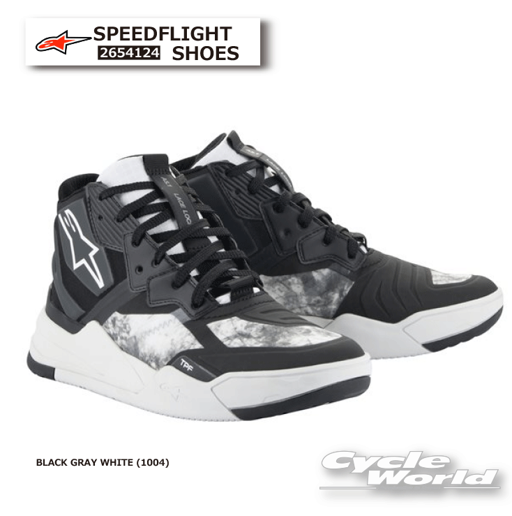 ☆正規品【ALPINESTARS】SPEEDFLIGHT SHOES《2654124》BLACK GRAY WHITE (1004) スピードフライトシューズ スニーカー ツーリング ライディング シューズ ストリート アルパインスターズ イタリア 取り寄せ【バイク用品】