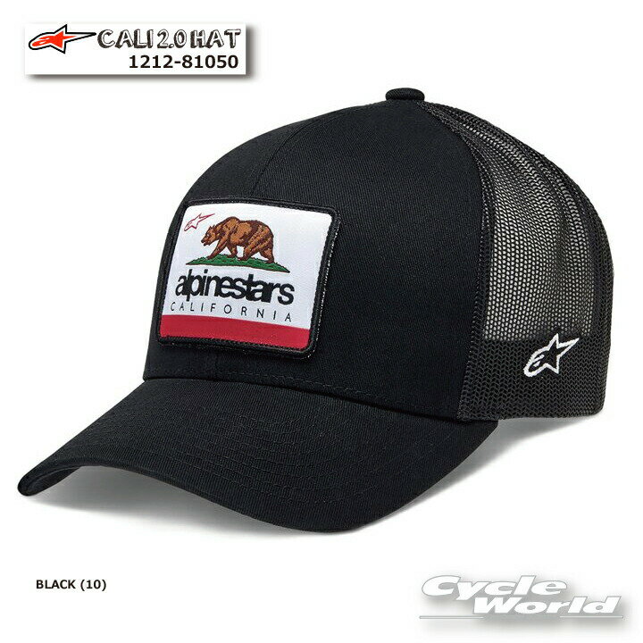 ☆【あす楽対応】正規品【ALPINESTARS】CALI 2.0 HAT《1212-81050 BLACK (10) 》 キャップ CAP 帽子 野球帽 アルパインスターズ イタリア 取り寄せ【バイク用品】