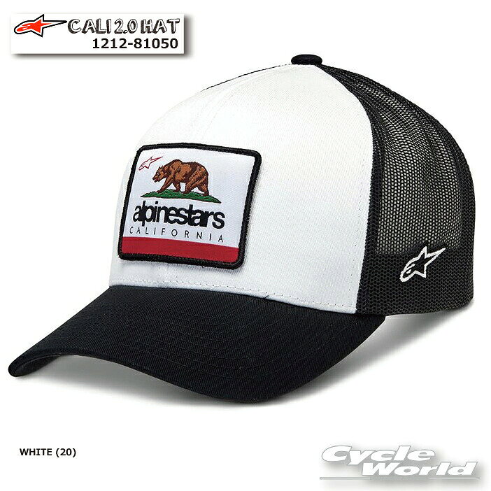 ☆【あす楽対応】正規品【ALPINESTARS】CALI 2.0 HAT《1212-81050 WHITE (20) 》 キャップ CAP 帽子 野球帽 アルパインスターズ イタリア 取り寄せ【バイク用品】