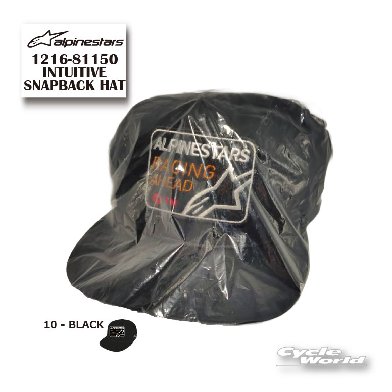 ☆【あす楽対応】正規品【ALPINESTARS】INTUITIVE SNAPBACK HAT《1216-81150 BLACK(10) 》 キャップ CAP 帽子 野球帽 アルパインスターズ イタリア 取り寄せ【バイク用品】