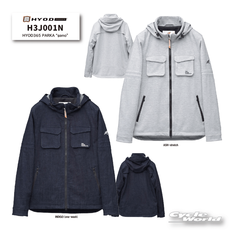 ☆【HYOD】H3J001N HYOD365 PARKA “gano”365ベア パーカ スウェット メッシュ プロテクター ヒョウドウプロダクツ【バイク用品】