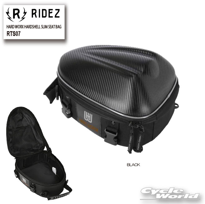 ☆【RIDEZ】RTS07 HARD WORX HARDSHELL SLIM SEAT BAG　ハードシェル　スリム　シートバッグ　ライズ 【バイク用品】