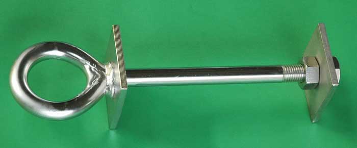 ☆【送料無料】【衣川製鎖】アンカー新型 プレート有り 《コンクリート厚が30cm 以下》 盗難防止  ...