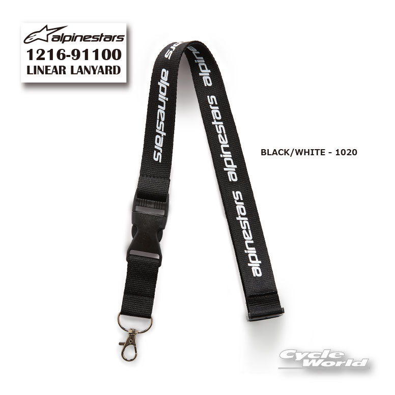 樂天商城 - ☆【あす楽/ネコポス対応】正規品【ALPINESTARS】LINEAR LANYARD《1216-91100 BLACK/WHITE(1020) 》　ストラップ　アルパインスターズ イタリア 取り寄せ【バイク用品】