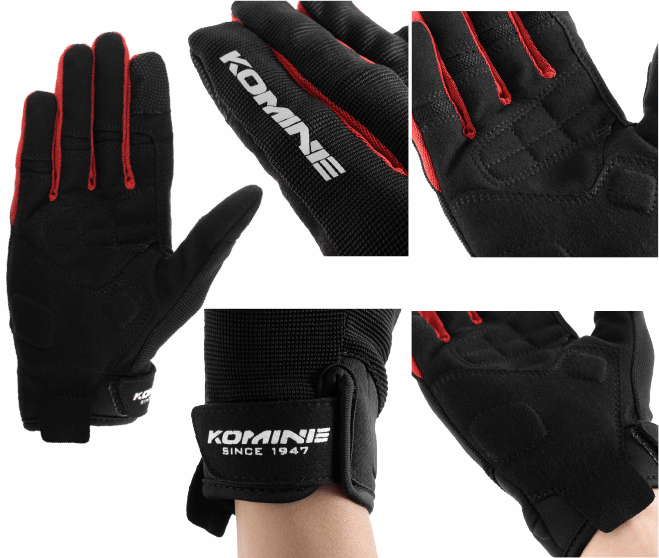 ☆【ネコポス対応】【KOMINE】GK-1683 ライドメッシュグローブ アレシア 春夏用　ス...