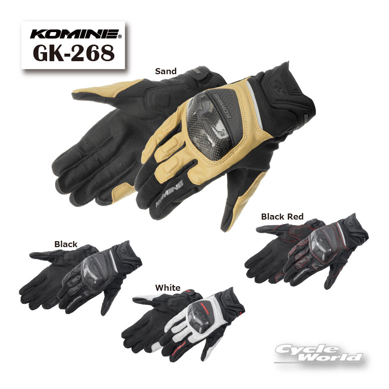 ☆*《NEW COLOR》【KOMINE】GK-268 カーボンメッシュグローブ 　メッシュ　春夏　夏用　ツーリング　 コミネ【バイク用品】