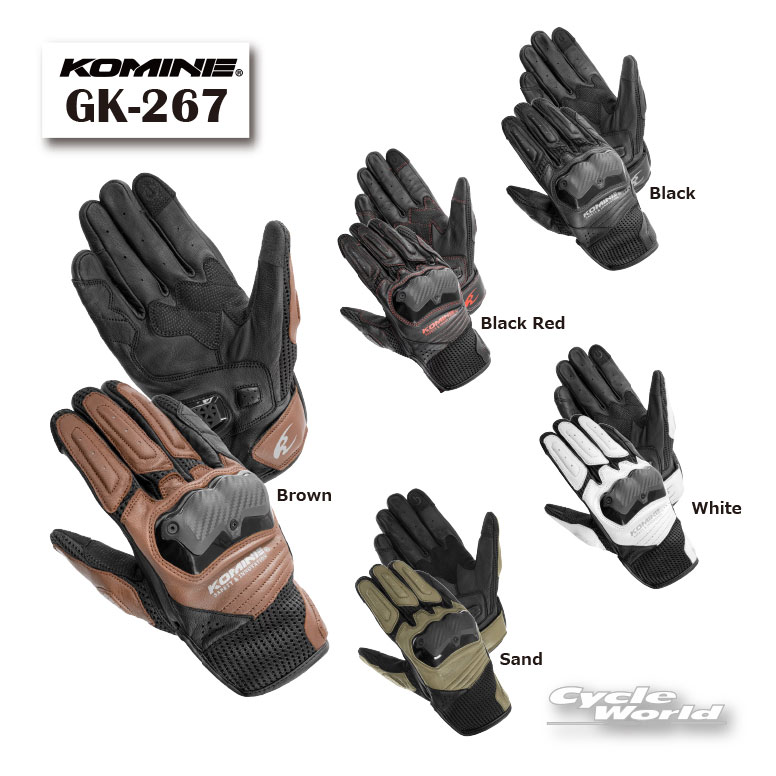 ☆《NEW COLOR》【KOMINE】GK-267 ショットガンメッシュグローブ 　メッシュ　春夏　夏用　ツーリング　 コミネ【バイク用品】