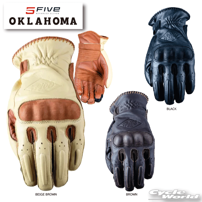 ☆*正規品【Five】OKLAHOMA　カスタムコレクションスマホ対応　スマホタッチ　ナックルプロテクター　クラシカル　ネオレトロ　シティグローブ　ツーリンググローブ　オクラホマ　ファイブ【バイク用品】