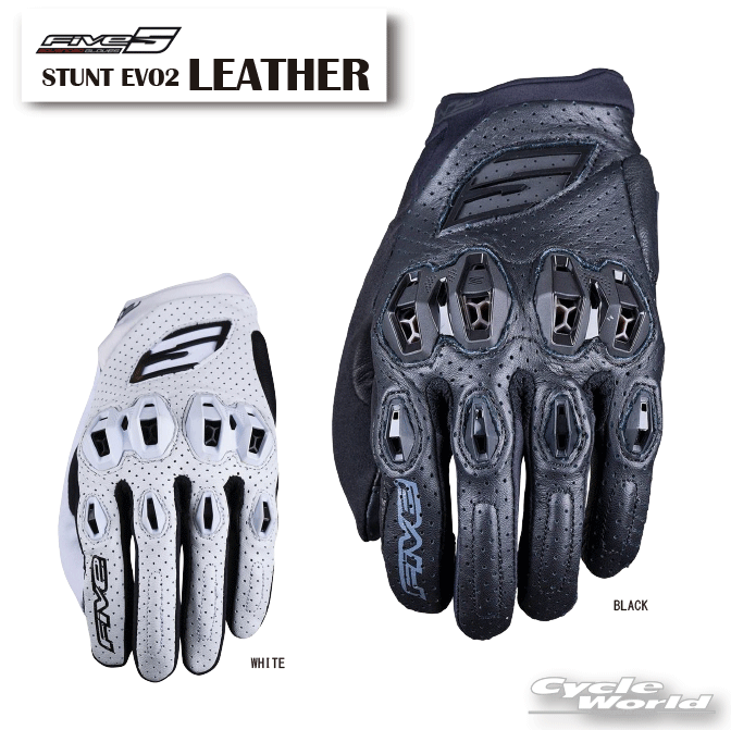 ☆ ●正規品【Five】STUNT EVO2《LEATHER》 スマホ対応 プロテクショングローブ レザーグローブ ツーリンググローブ ストリート ファイブ スタントエボ スタントエボ2 レザー プロテクター【バイク用品】