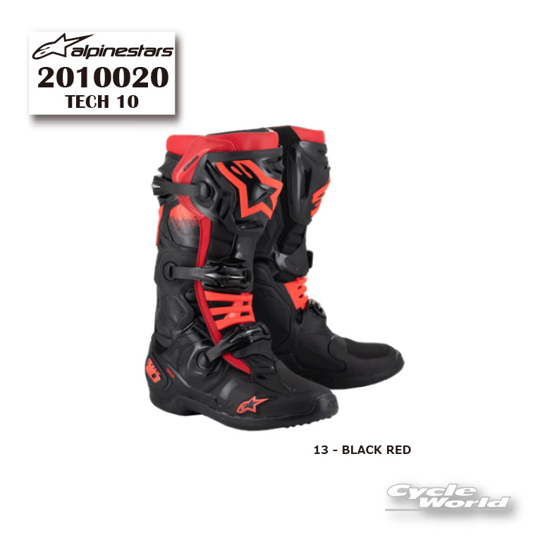 ☆正規品【ALPINESTARS】TECH 10　ブーツ　《2010020》BLACK RED (13)　イタリア取り寄せ テック10 アルパインスターズ　 モトクロス　オフロード　MX【バイク用品】