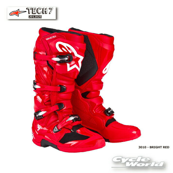 ☆正規品【ALPINESTARS】TECH 7 2012025 《3010 - BRIGHT RED》イタリア取り寄せ テック7 　アルパインスターズ　 モトクロス オフロードブーツ　オフロード　MX　TECH7【バイク用品】