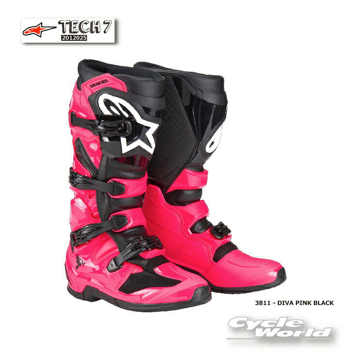Alpine Star - ☆正規品【ALPINESTARS】TECH 7 2012025 《3811 - DIVA PINK BLACK》イタリア取り寄せ テック7 　アルパインスターズ　 モトクロス オフロードブーツ　オフロード　MX　TECH7【バイク用品】