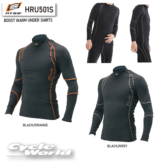 ☆【HYOD】HRU501S　BOOST WARM UNDER SHIRTS　アンダーシャツ　ヒョウドウプロダクツ【バイク用品】