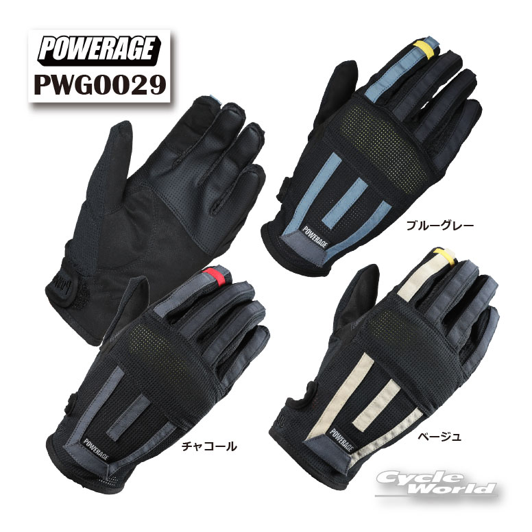 樂天商城 - ☆正規品【POWERAGE】《PWG0029》　DOT-RIX グローブ　2026春夏ウェア　通気性　メッシュ　スマホ対応　ライディング　ツーリング　パワーエイジ【バイク用品】
