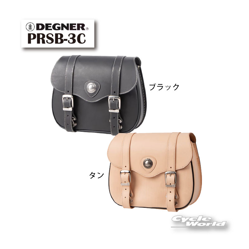 樂天商城 - ☆【DEGNER】PRSB-3C レザーサドルバッグ LEATHER SADDLEBAG 黒 タン アメリカン サイドバッグ かっこいい おしゃれ ツーリング デグナー【バイク用品】