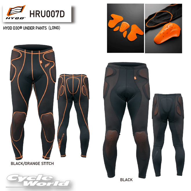 腰用 - ☆【HYOD】HRU007D　HYOD D3O? UNDER PANTS（LONG）　アンダーパンツ 　膝　腰　尾骨　プロテクター　D3o　ヒョウドウプロダクツ 【バイク用品】