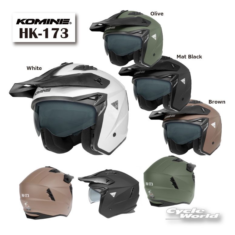 樂天商城 - ☆正規品【KOMINE】 HK-173 ストリートジェットヘルメットオープンフェイス UVカット 高強度 ABS帽体 サンバイザー コミネ 【バイク用品】