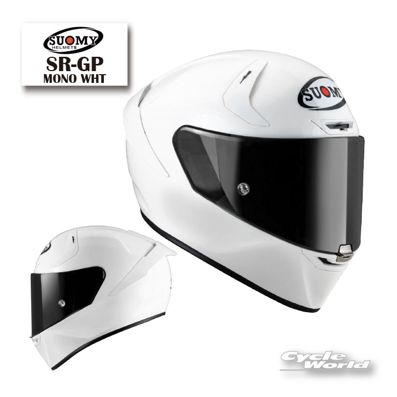 樂天商城 - ☆【SUOMY】 《 SSG00W3 SR-GP MONO WHT 》 スオーミー モノ パールホワイト ヘルメット SGマーク 公道走行OK エトスデザイン 【バイク用品】