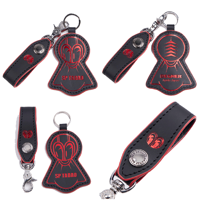 ☆正規品【DEGNER】SPK-1　《SP忠男コラボ》SP忠男キーホルダー　レザー　牛革　デグナー 【バイク用品】 2