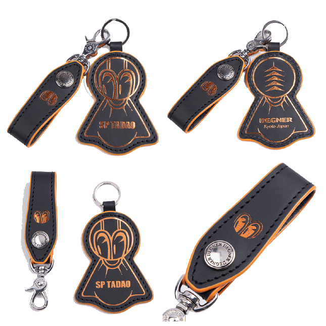 ☆正規品【DEGNER】SPK-1　《SP忠男コラボ》SP忠男キーホルダー　レザー　牛革　デグナー 【バイク用品】 3