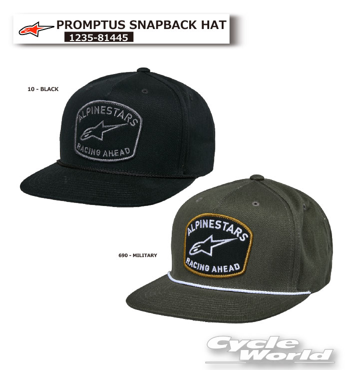 Rakuten - ☆正規品【ALPINESTARS】SPROMPTUS SNAPBACK HAT《1235-81445》ハット 帽子 キャップ ツーリング アルパインスターズ イタリア 取り寄せ【バイク用品】