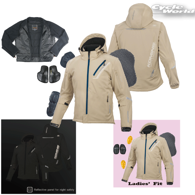 ☆*【KOMINE】JK-579 プロテクトソフトシェルウィンターパーカ-イフ 防寒　　寒さ対...