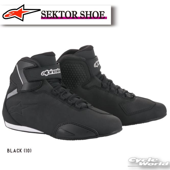 正規品SEKTOR SHOE 《BLACK (10) 》セクター シューズ 靴 イタリア取り寄せ イタリア 直輸入ライディングシューズ ツーリング 街乗り アルパインスターズ 2515518