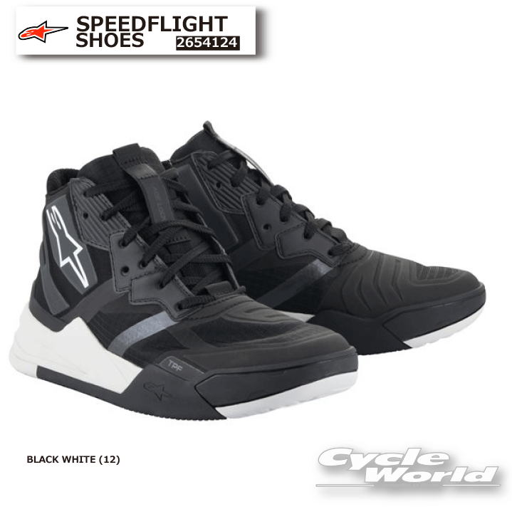 Touring Boots - 正規品【ALPINESTARS】SPEEDFLIGHT SHOES《2654124》BLACK WHITE (12)　スピードフライトシューズ　スニーカー ツーリング ライディング シューズ ストリート アルパインスターズ イタリア 取り寄せ【バイク用品】
