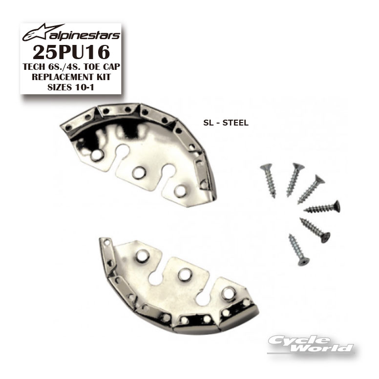 正規品【ALPINESTARS】25PU16 TECH 6S./4S. TOE CAP REPLACEMENT KIT SIZES 10-1 《SL - STEEL》 イタリア直輸入 トゥーカップ オプション品　アルパインスターズ　【バイク用品】