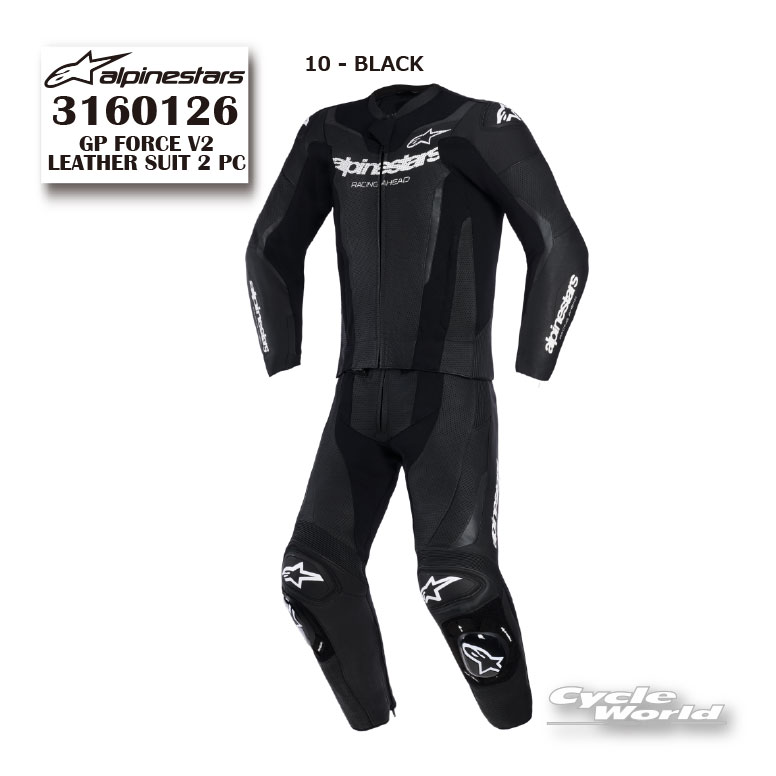 正規品【ALPINESTARS】GP FORCE V2 LEATHER SUIT 2 PC《3160126》 BLACK (10) イタ...